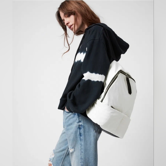 All Saints Olena Nylon Backpack Light Gray - Picture 1 of 11